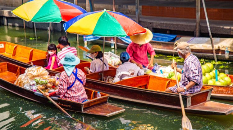 Damnoen Saduak- Mercado Flutuante - Bangkok - Tailandia