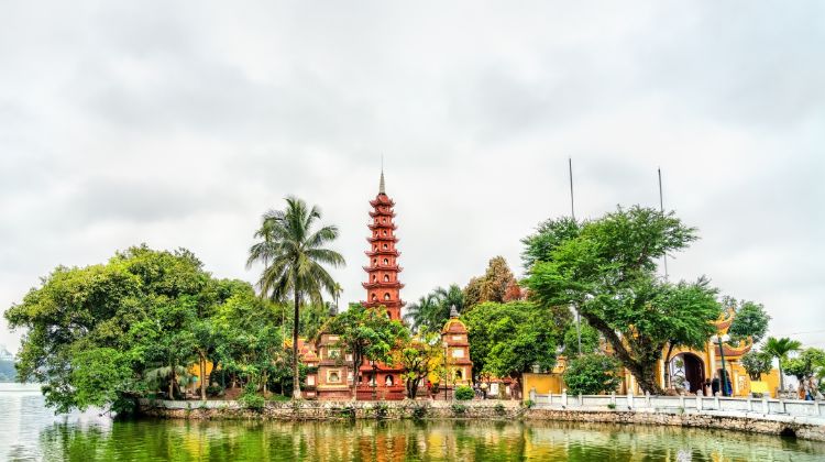 Ilha de Hoan Kiem - Templo das Tartarugas - Hanói -norte do Vietnã